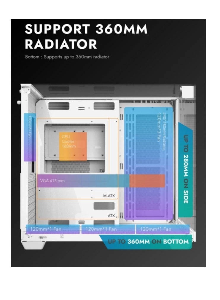 TH285 - Three Side Tempered Glass Mid Tower