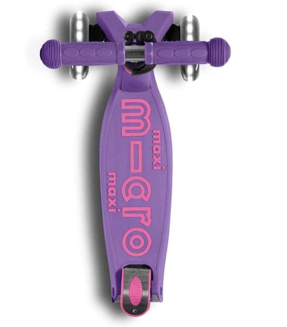 Maxi Deluxe 3-Wheel Kick Scooter – 120/80 mm LED Foldable