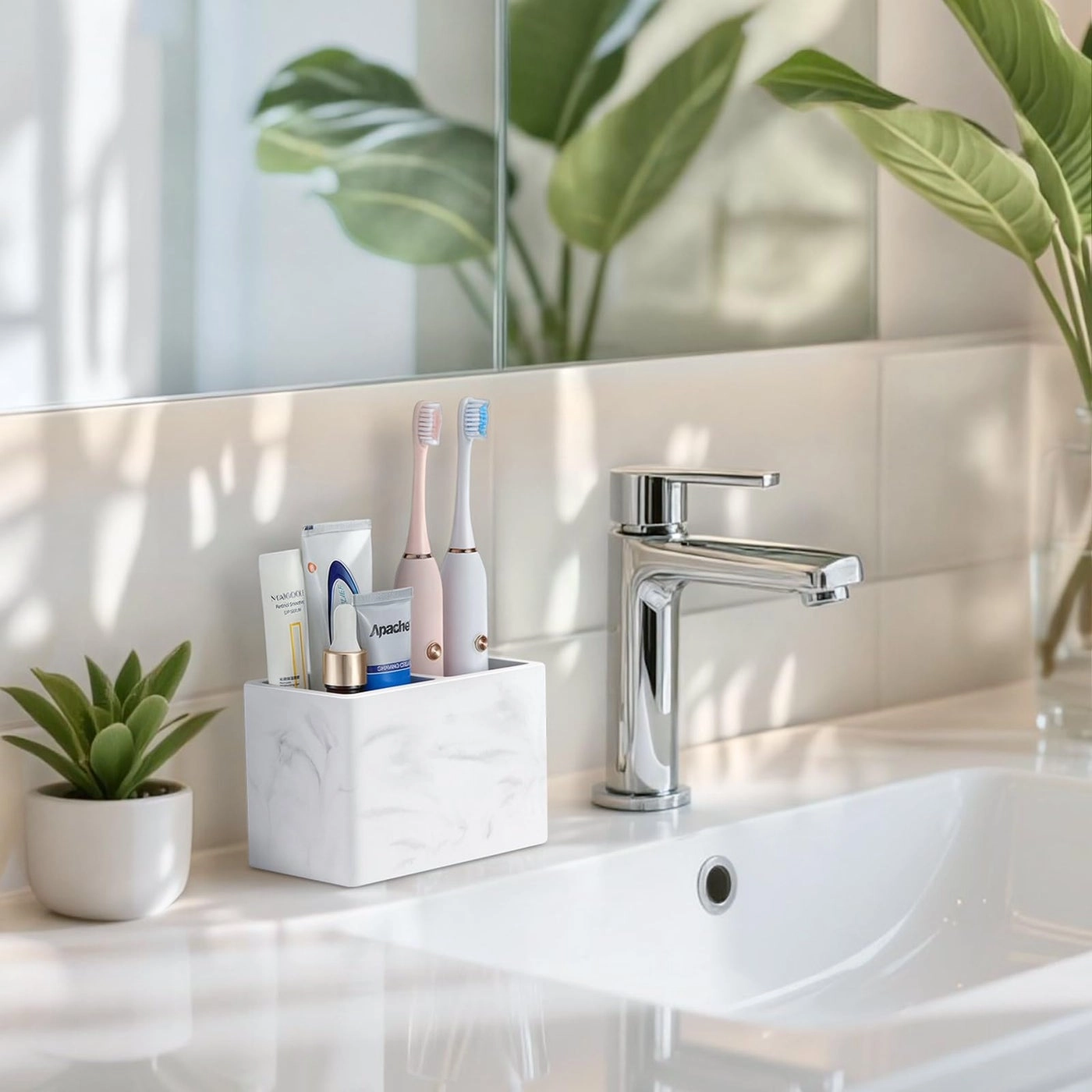 Toothbrush Holder - Diatomite Marble Pack