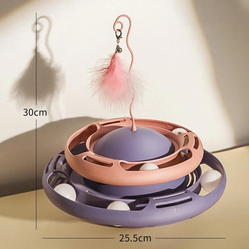 Cat Turntable Toy - 3 in 1 Feather