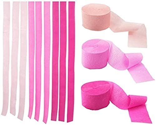Party Time Trading LLC 3 Rolls Crepe Paper Streamer - Birthday Wedding Valentines Festival