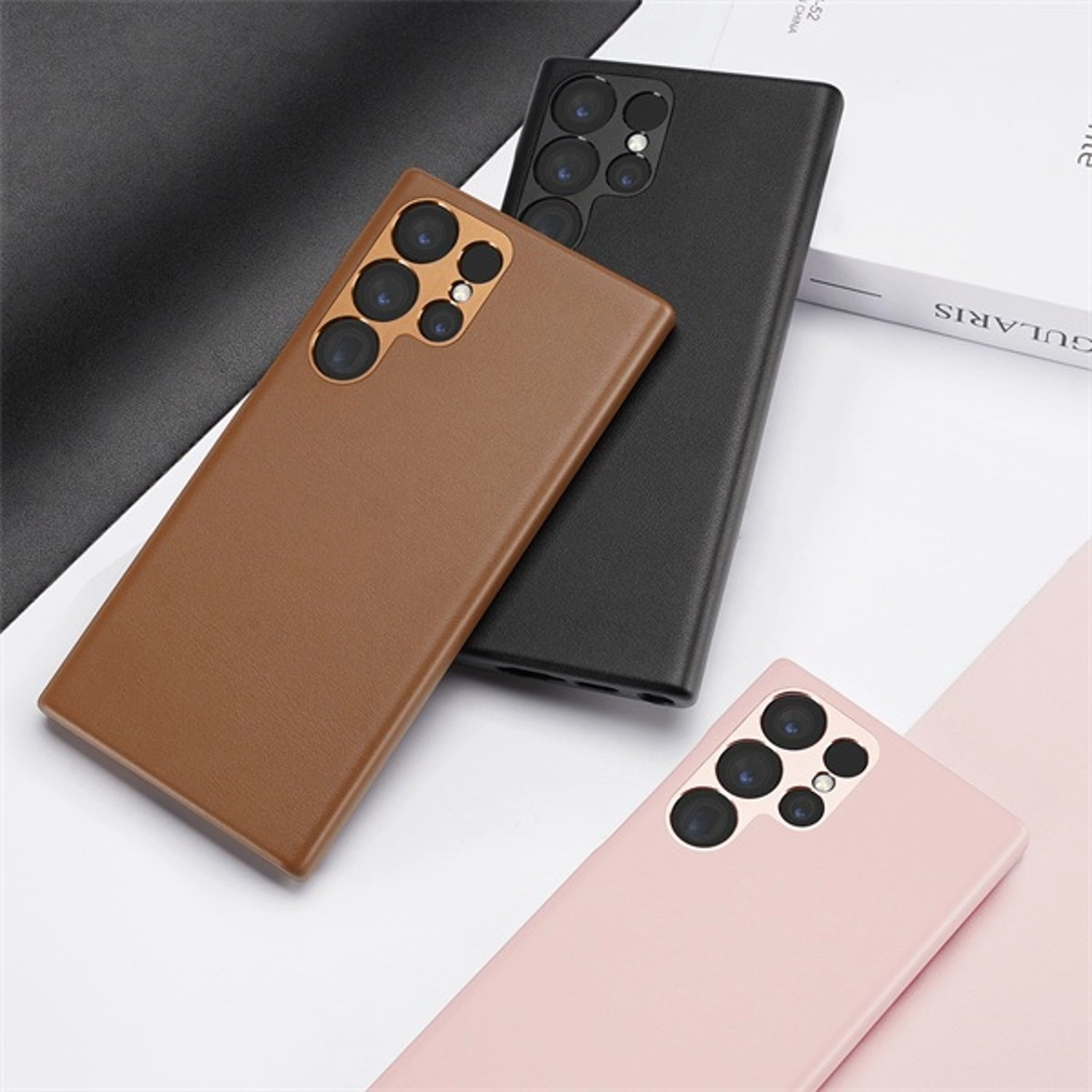 Grit Series Case - PU Leather Back Case for Samsung Galaxy S23 Ultra