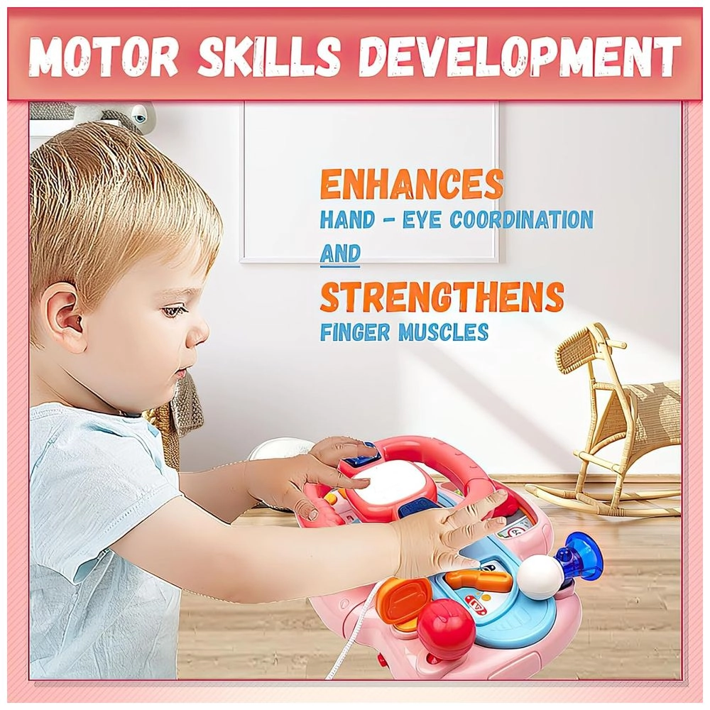 Kids Musical Smart Steering Wheel Simulation Toy - Suitable for 18 months and above