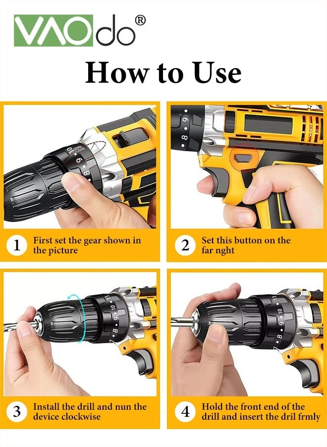 Cordless Drill - 24V 2 piece(s) 25+1 Torque Settings