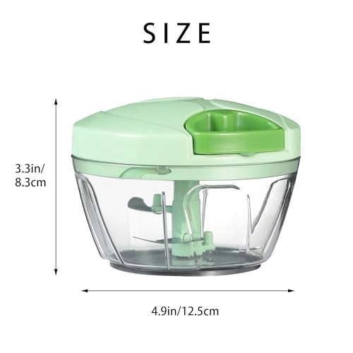 Manual Food Processor - 16.9 Fluid Ounces three blades