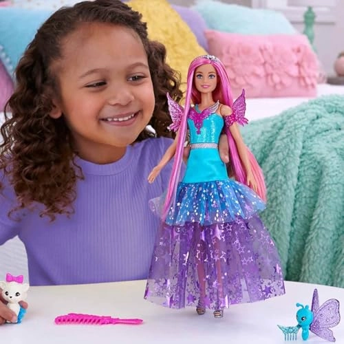 Malibu Roberts Doll - 7-inch pastel pink hair 2 Pets Ages 3+