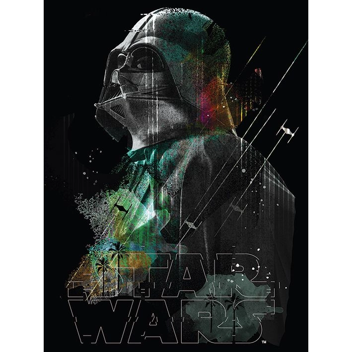 PYRAMID POSTERS Darth Vader Lines Canvas Print - 260gsm premium satin canvas 60 x 80 cm