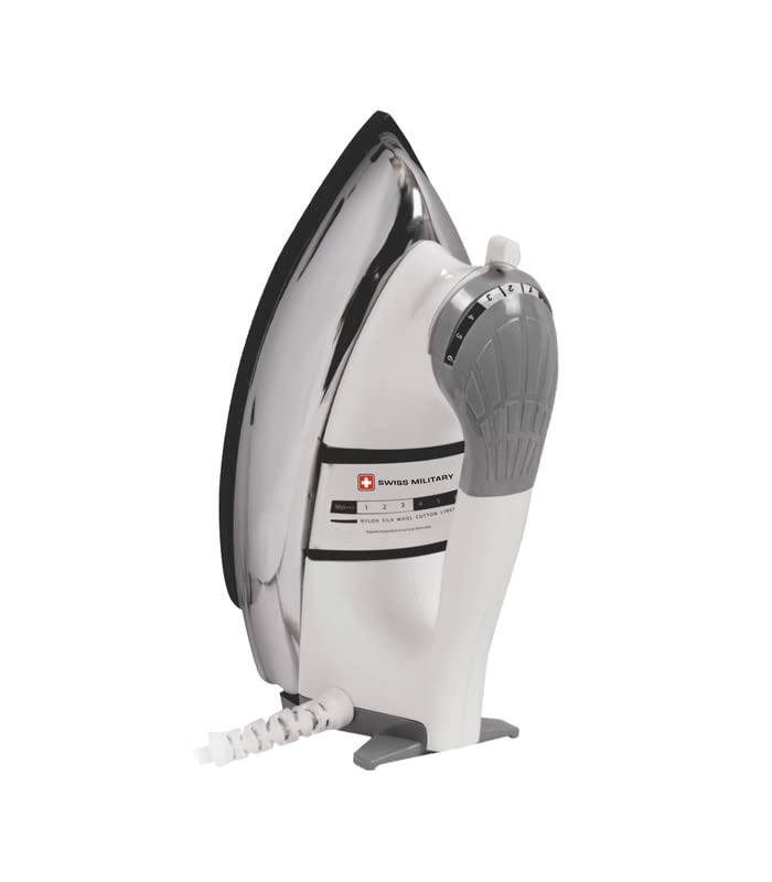 Swiss Military Luxura-Plancha - 1000W Teflon Sole Plate Auto Shut-Off