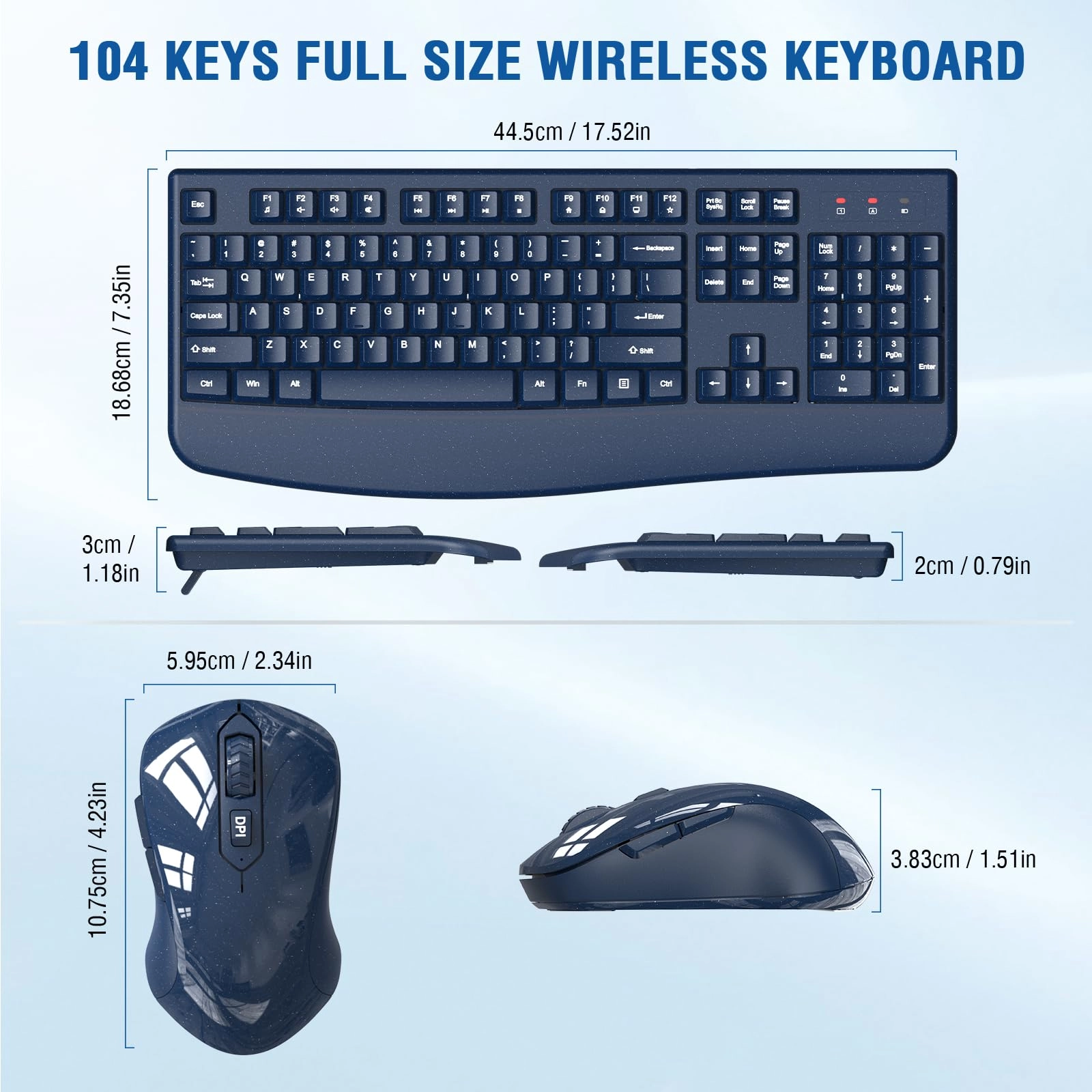 Keyboard and Mouse Combo - QWERTY Wireless