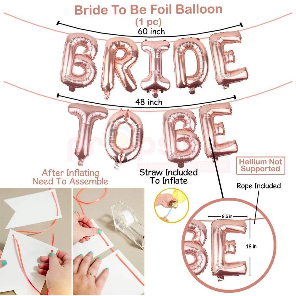 Silk Sash + Rose Gold Balloon - Pack of 1 Bachelorette