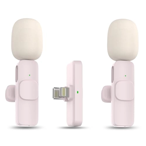 Wireless Microphone - 2 Clip on Microphones(Pink)