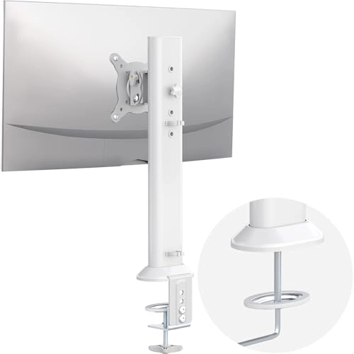 Single LCD Computer Monitor Free-Standing Desk Stand Riser - One (1) 13 inch to 32 inch