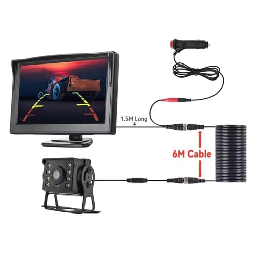 Rear View Camera with Monitor - Night Vision Wired