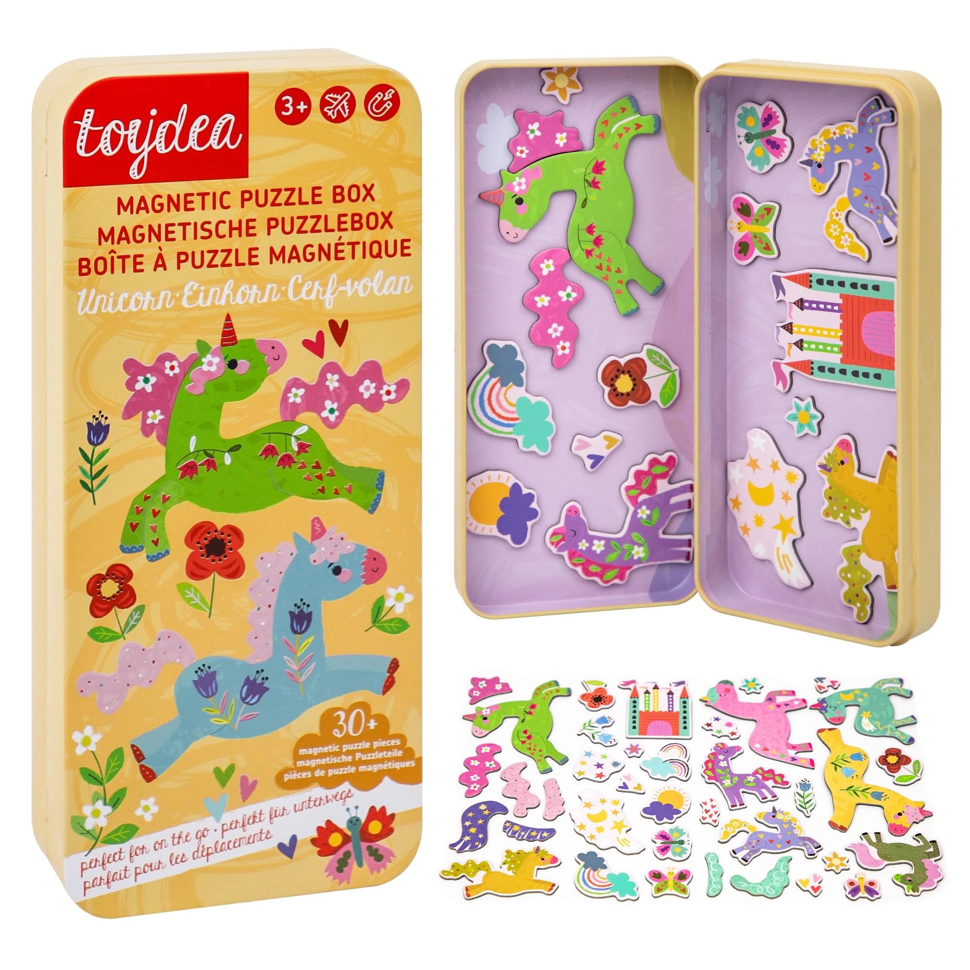 toydea Unicorn Puzzle Box - 3 years+ 30 pieces