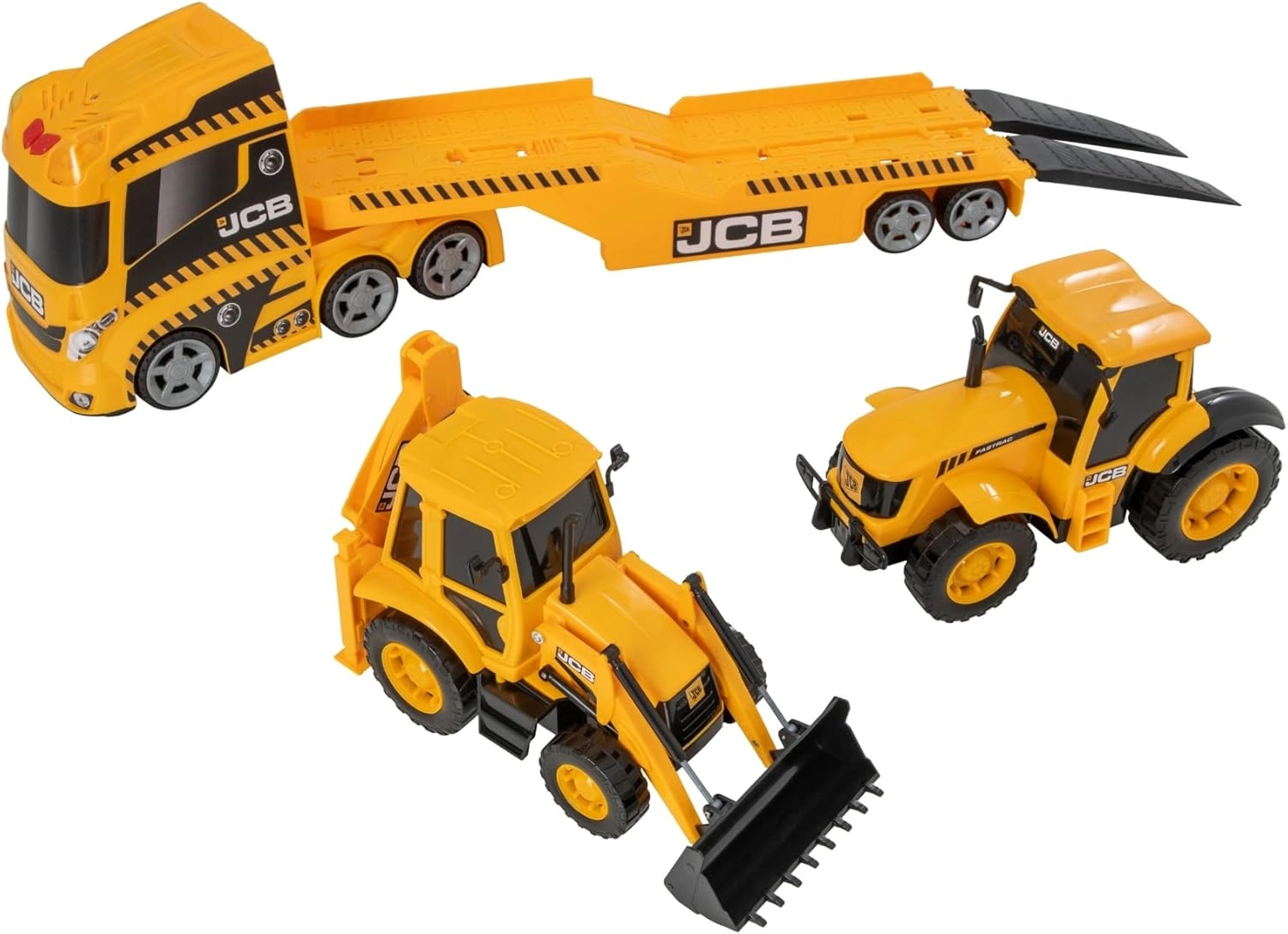 JCB L&S Heavy Load Hauler + Fastrac Tractor + Backhoe Loader