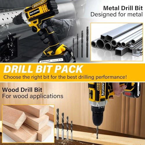 Cordless Drill Set - 2 x 2000mAh