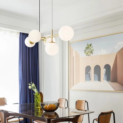 Globe Glass Chandelier - Dimmable