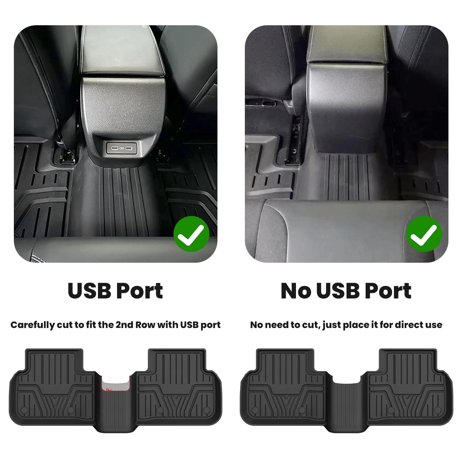 Floor Mats - Honda Civic 2022-2025 2026 1st & 2nd Row