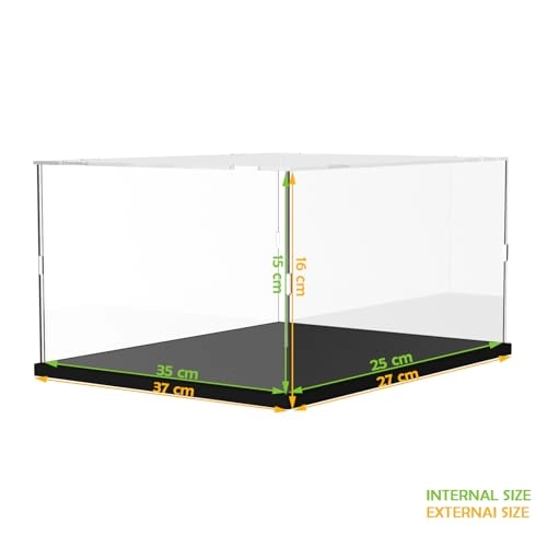 Transparent Acrylic Display Case - Compatible with popular LEGO sets: Lego Senna Icons McLaren MP4/4 10330, Lego Friend 21319, Lego Star Wars Millennium Falcon 75375