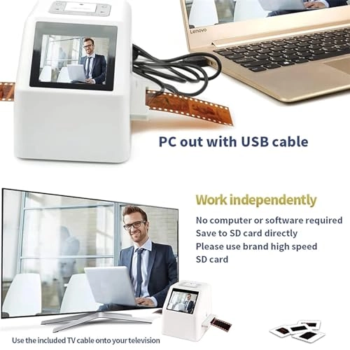 Film Slide Scanner - 22MP 2.4" LCD