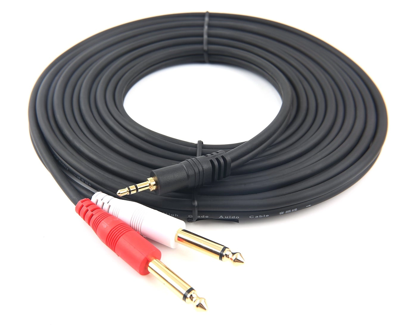 Devinal 3.5mm TRS to Dual 6.35mm TS Y Splitter - 15 Meters