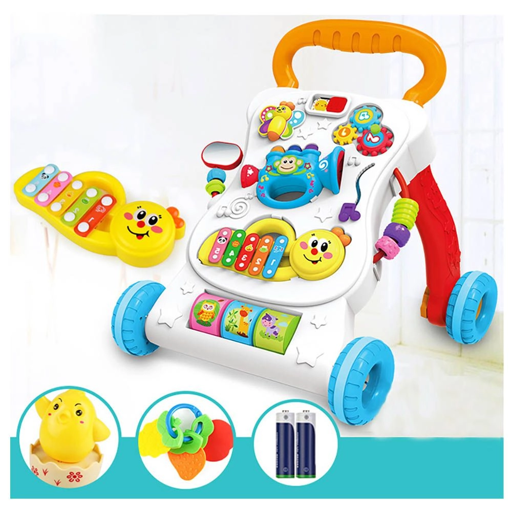 Baby Musical Activity Walker - Piano Detachable Activity Board Blue