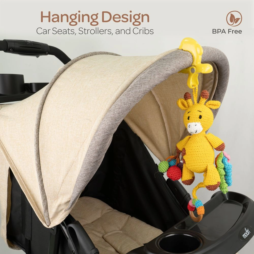 Crochet Ring Rattle Toy - Suitable for 0 month & above premium cotton yarn Tiger