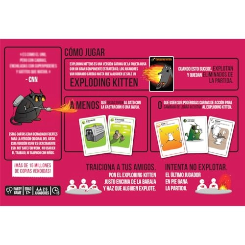 Exploding Kittens: NSFW - Card Game (Spanish)