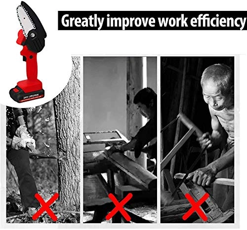 Mini Cordless Portable Chainsaw - Battery Powered Carrying Case