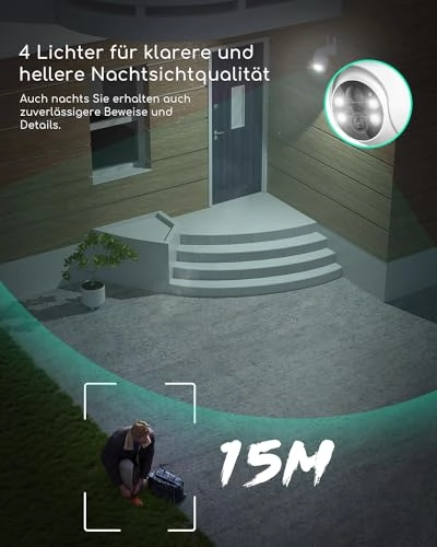 Outdoor Surveillance Camera 2K