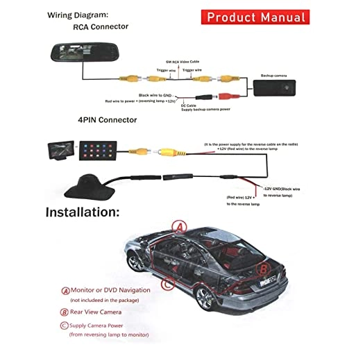 Rear View Camera wTailgate Handle - 170 Viewing Angle