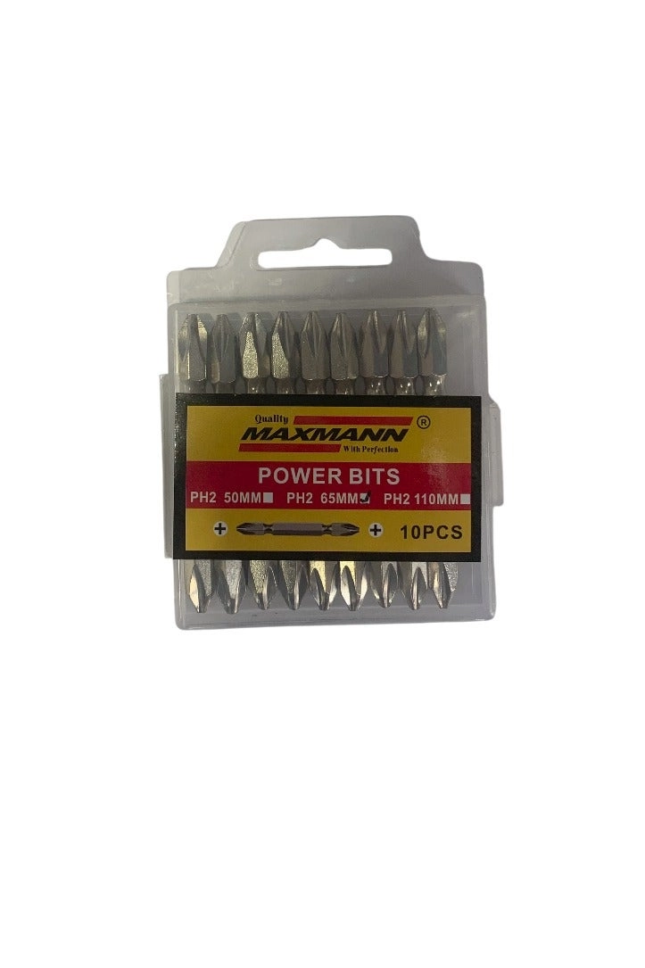 MAXMAN Power Bits - PH2 65mm 10 Pcs
