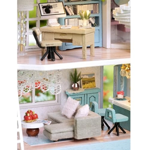 DIY Miniature Dollhouse Kit - Happy Manor 1:100