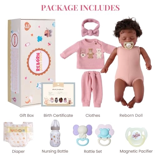 Bellita Reborn Baby Doll - 20 Inch Vinyl Cotton Black Girl Ages 3+