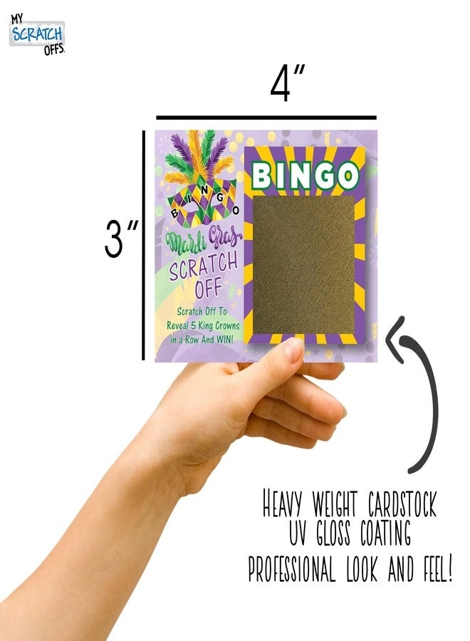 Mardi Gras Bingo Scratch Off Cards