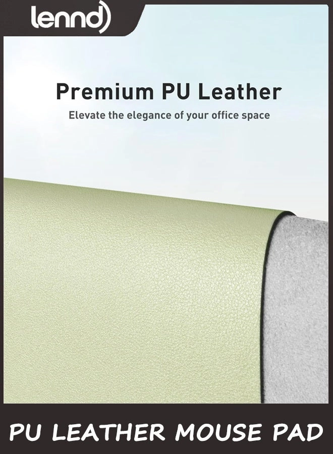 Non-Slip Large PU Leather Office Mouse Pad - 80x40 cm