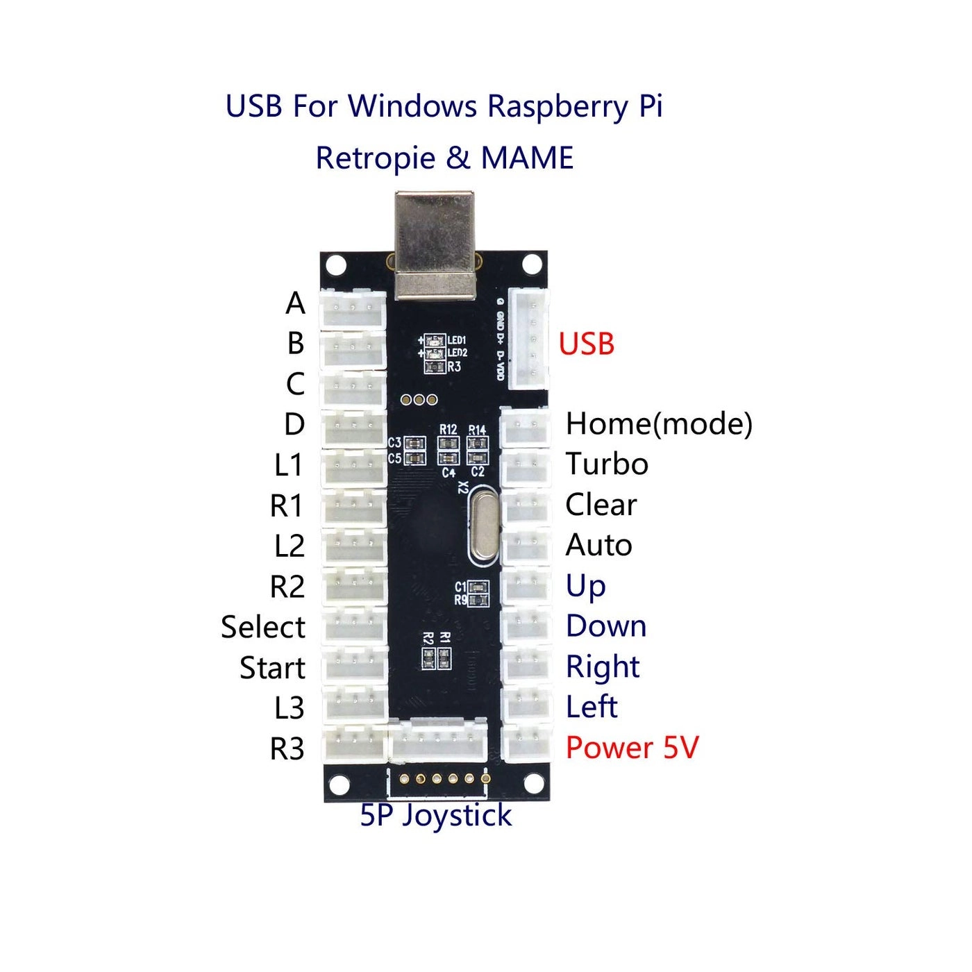 USB Encoder Board - Retro Pie PC MAME Raspberry Pi