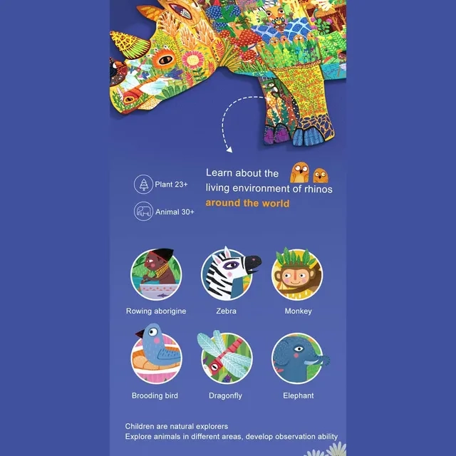 Dreamy Rhino Puzzle (TOP-MD3171) - 280 pcs