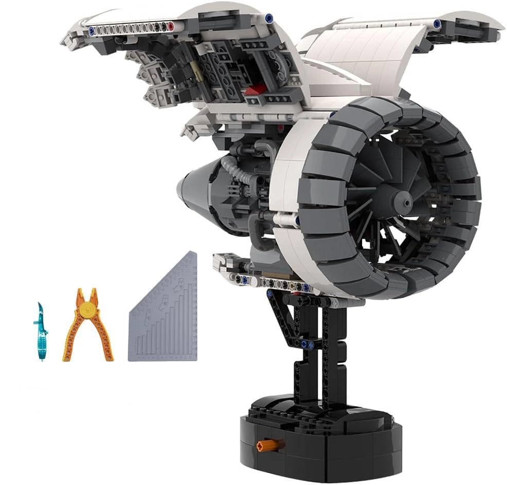 EnuoChbuild MOC-133571 - Airplane Engine Model Kit 1659 Pieces