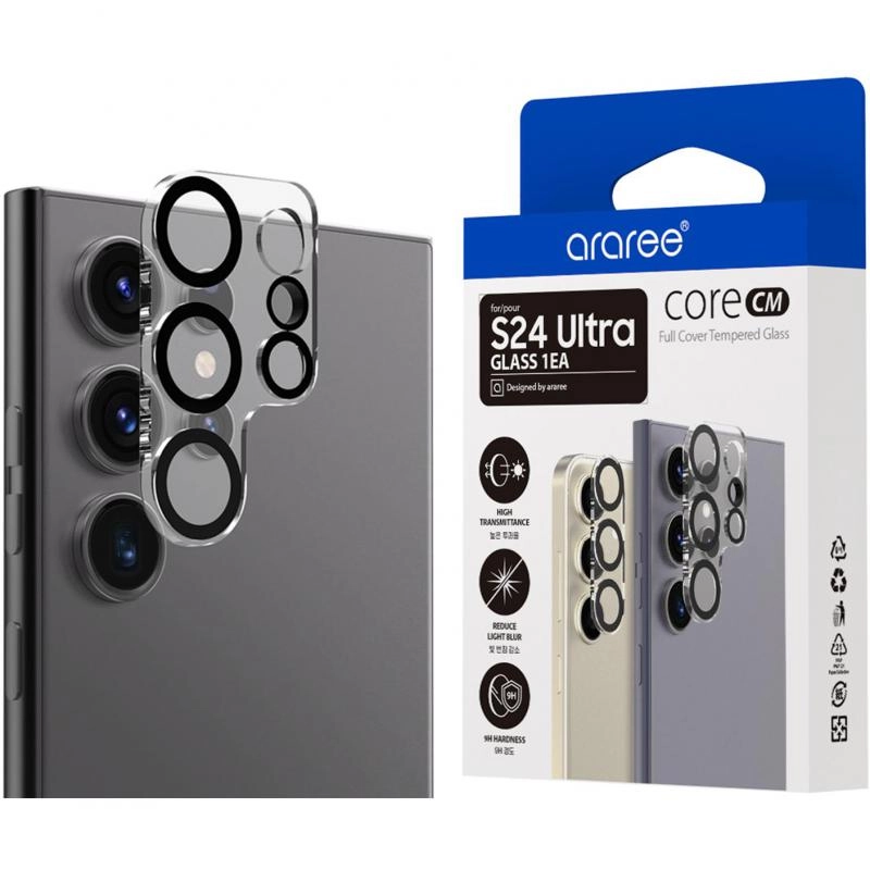 araree C-Sub Camera Lens Protector for Samsung Galaxy S24 Ultra - Full Frame Oleophobic Coating