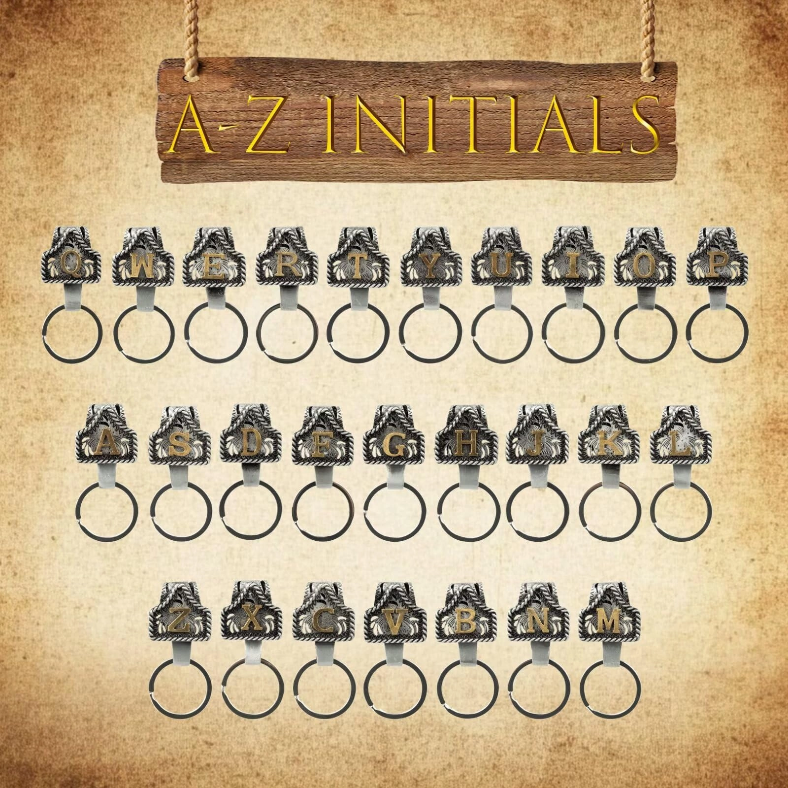 Letter Keychain - Western