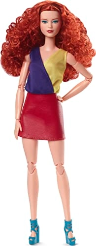 Barbie Looks - Curly Red Hair Color Block Outfit Ages 6+