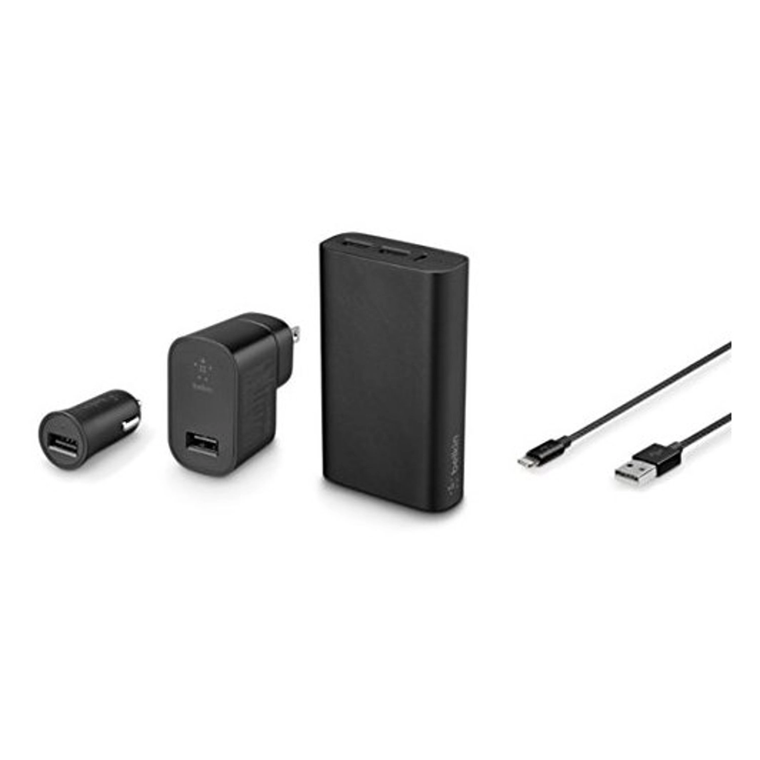 Power Bank - 6600 mAh 2.4A + Car Charger - 12W + Home Charger - 12W