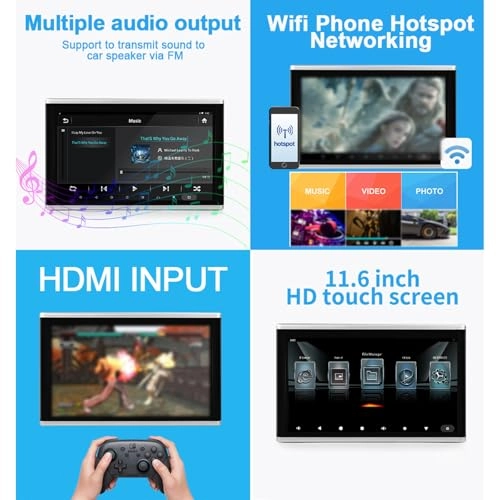 Car Headrest Video Player - 11.6-inch