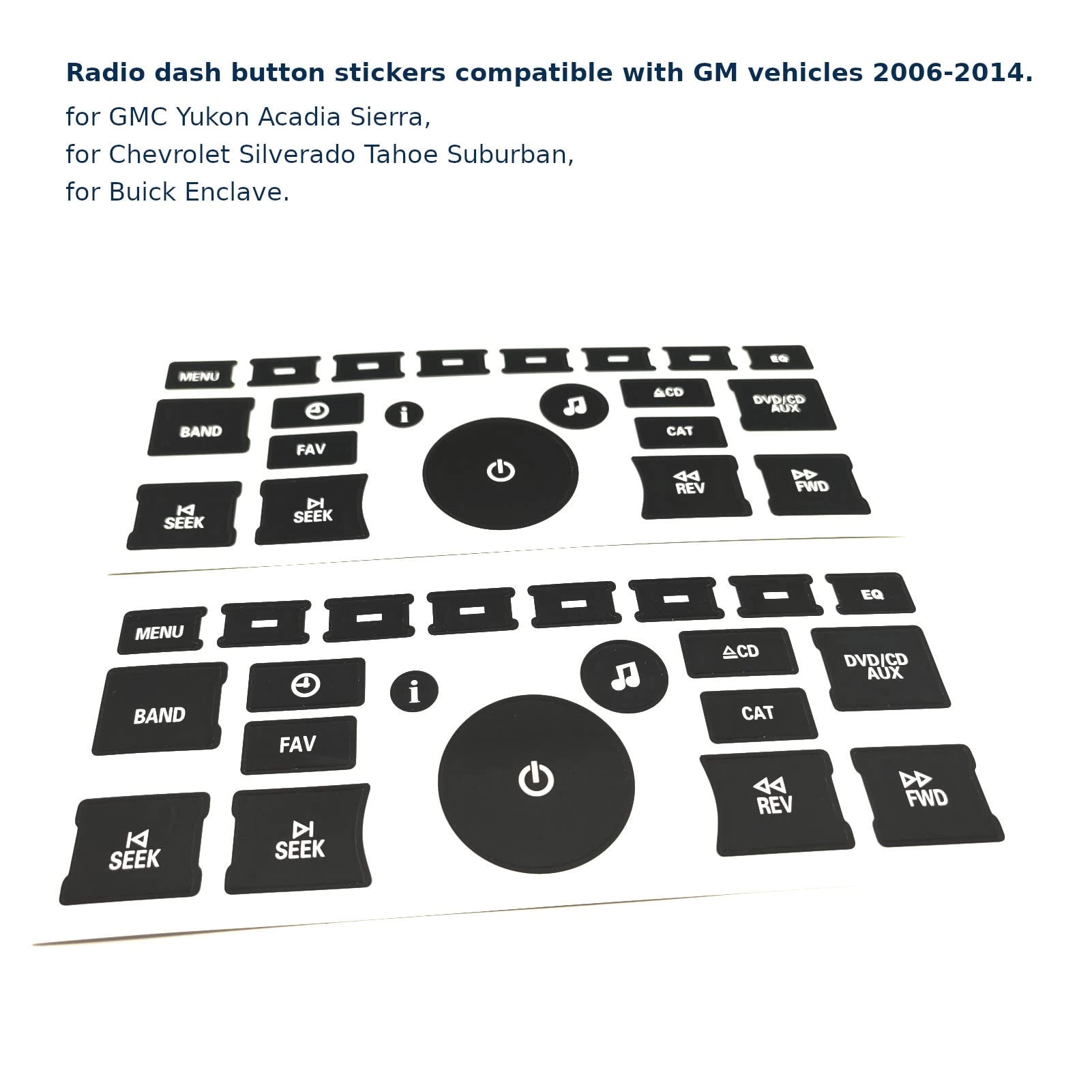 Radio Dash Button Repair Kit