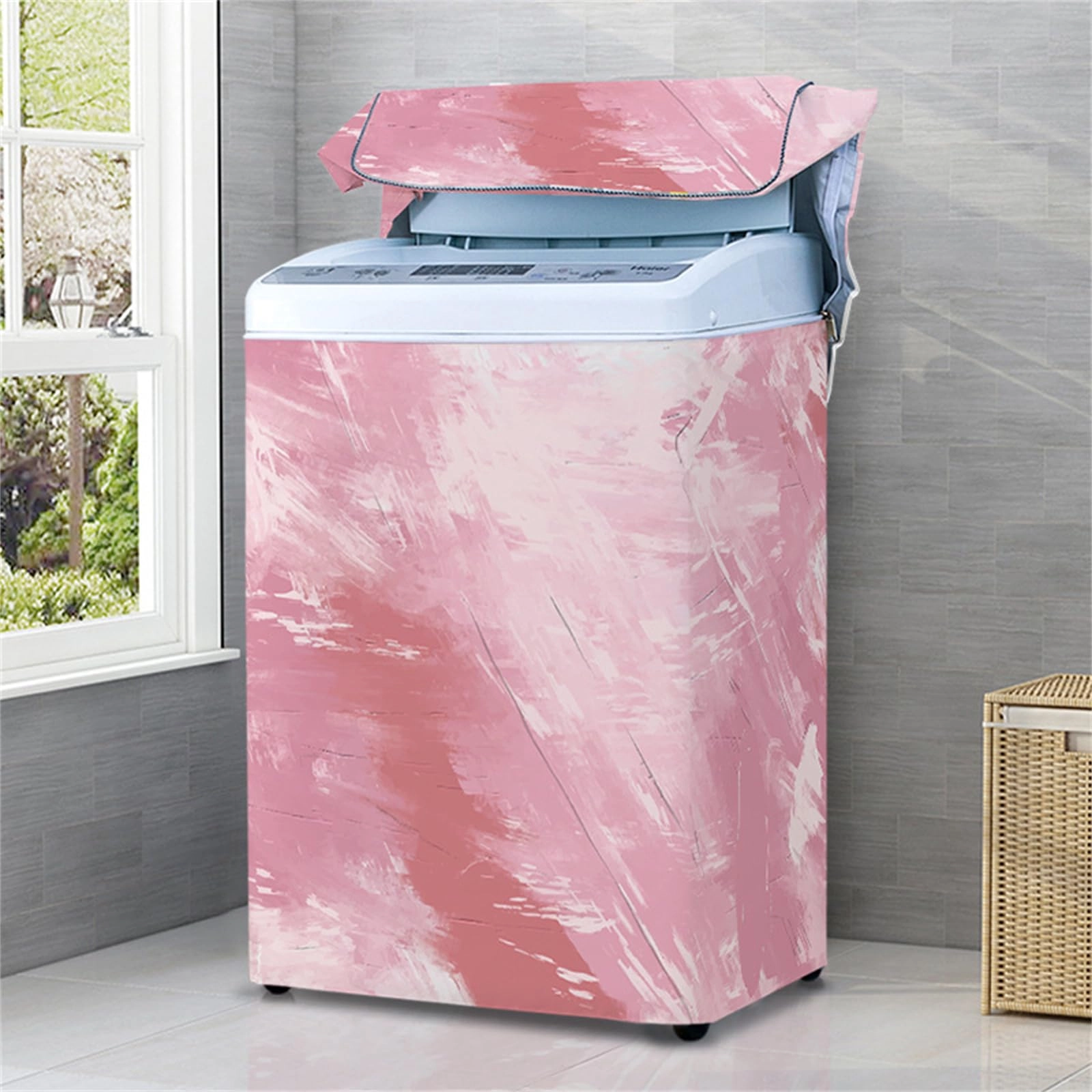 Odot Top Load Washing Machine Cover - XXL capacidad 9,5-10 kg Oil On Canvas Effect 5
