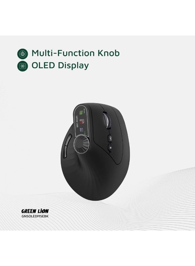 Smart OLED Vertical Mouse - Wireless