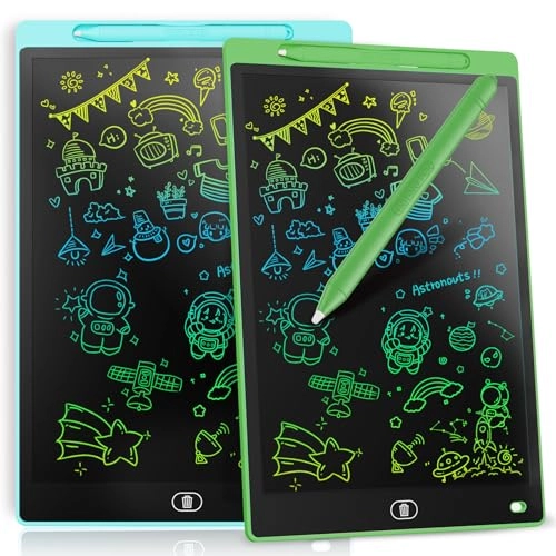 LCD Colorful Writing Graphic Tablet - 12 Inches Blue & Green Pack