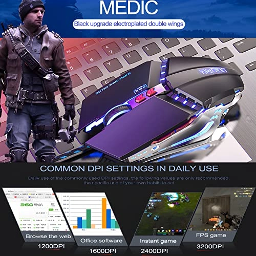 Seven-color Colorful Gaming Mouse - Wired