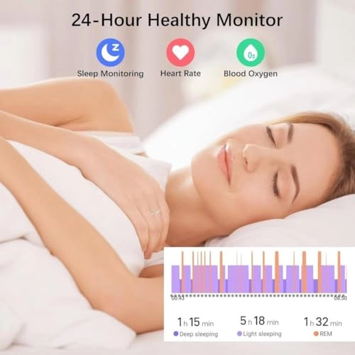 Smart Fitness Ring - Size #8 24-Hour Heart Rate SpO₂